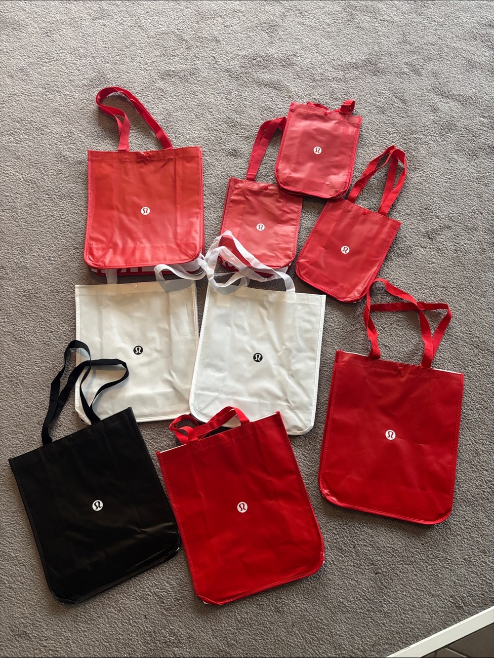 NWT!lululemon athletica Tote Bag Lot - Red, White, Black